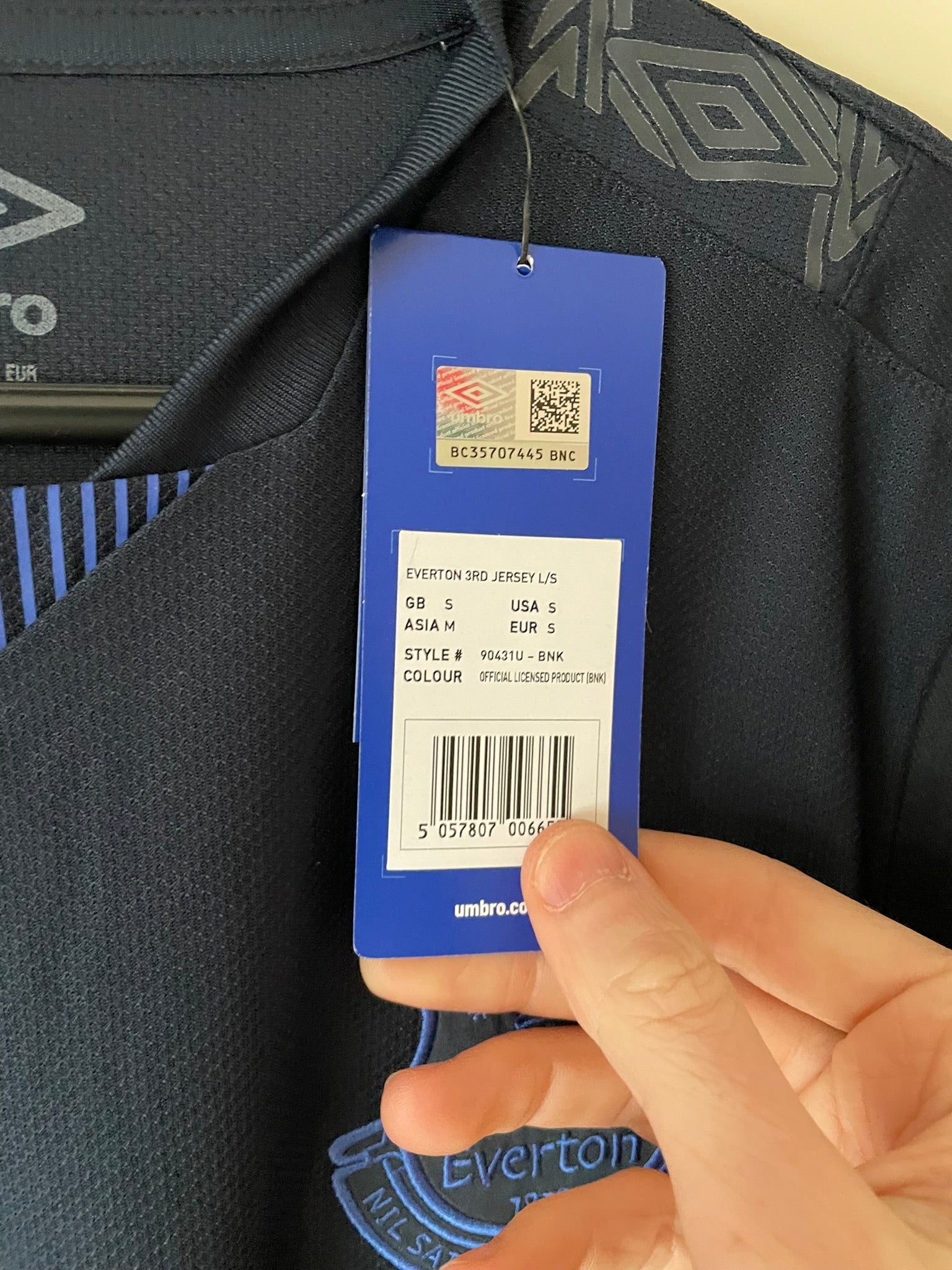 Everton FC Umbro 19/20 Third BNWT (S)