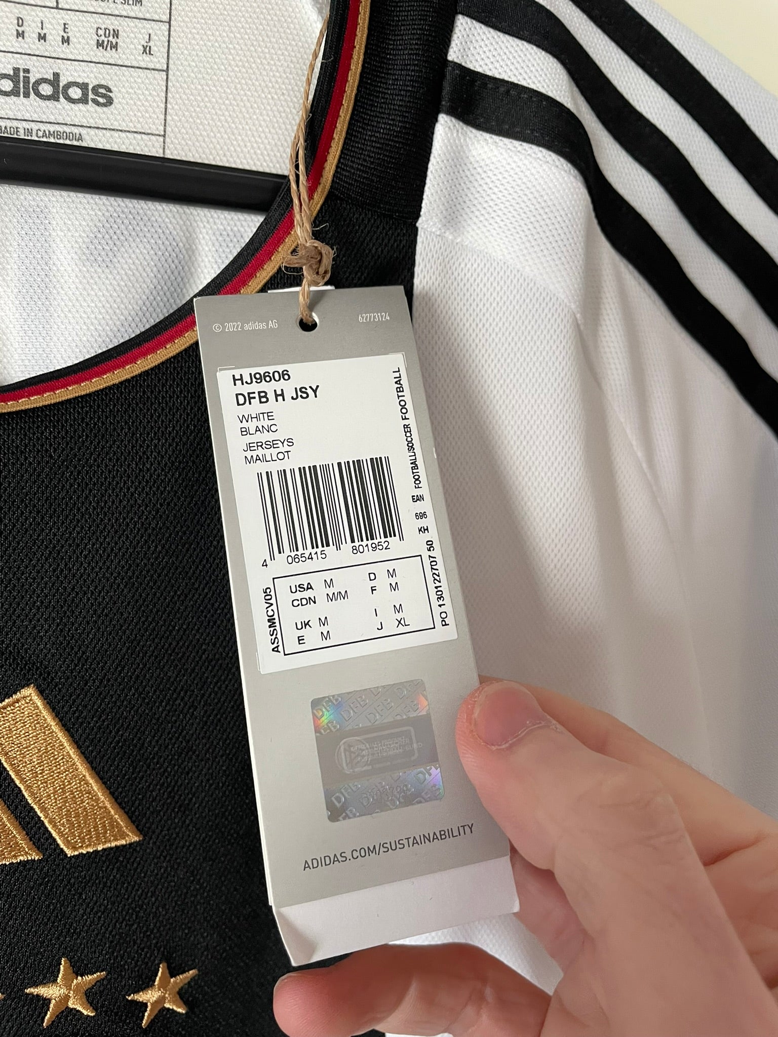 Musiala #14 Germany Adidas 2022-2024 Home BNWT (M)