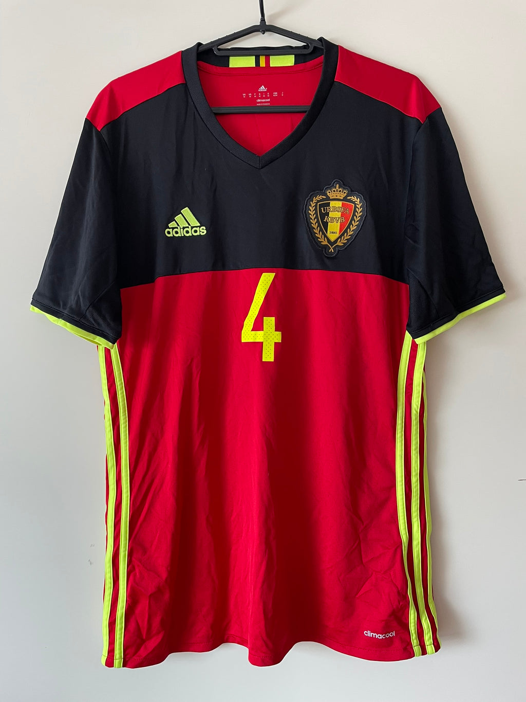 Belgium #4 Adidas 2016 Home (M)