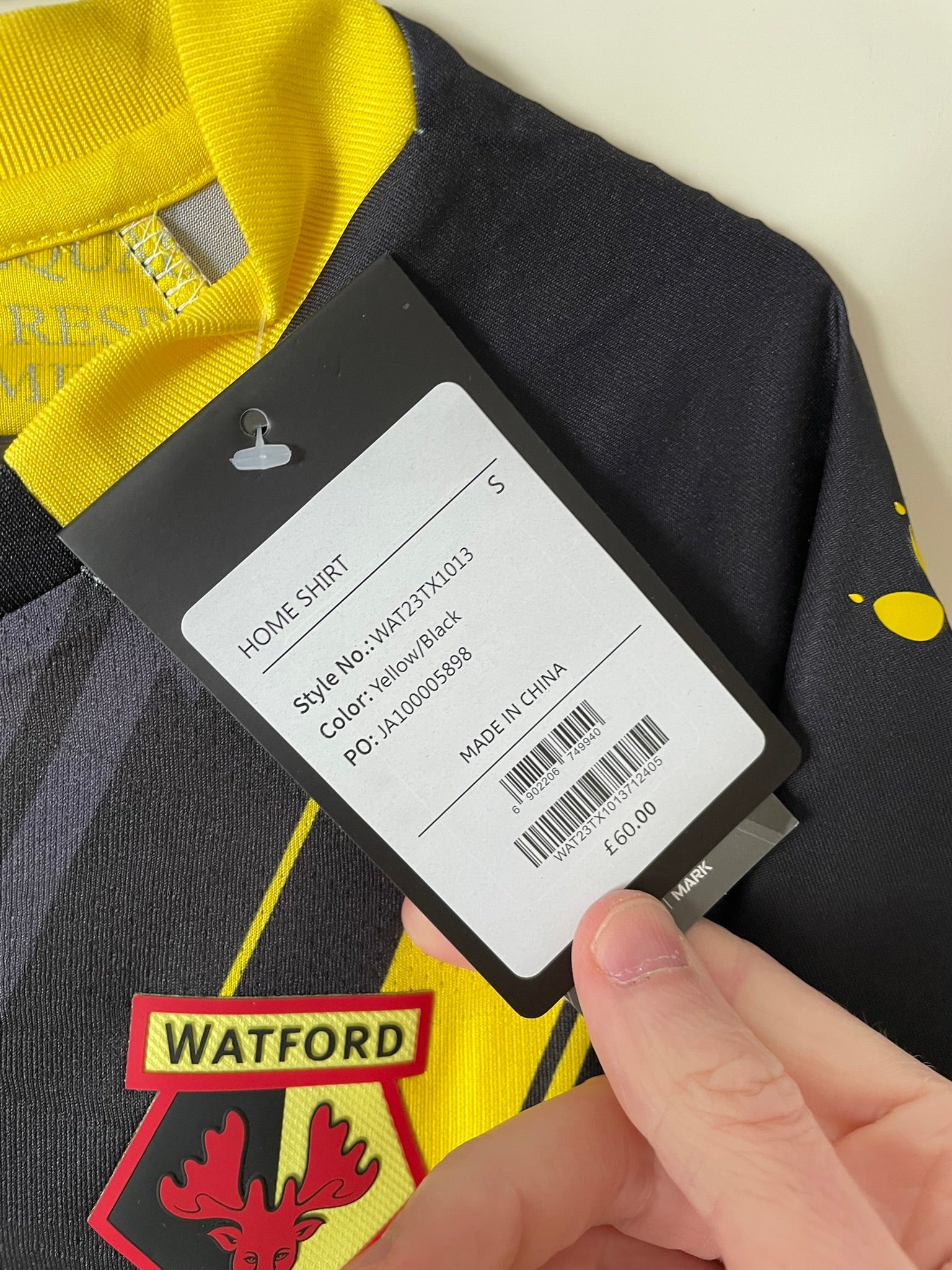 Watford FC KELME 23/24 Home BNWT (S)