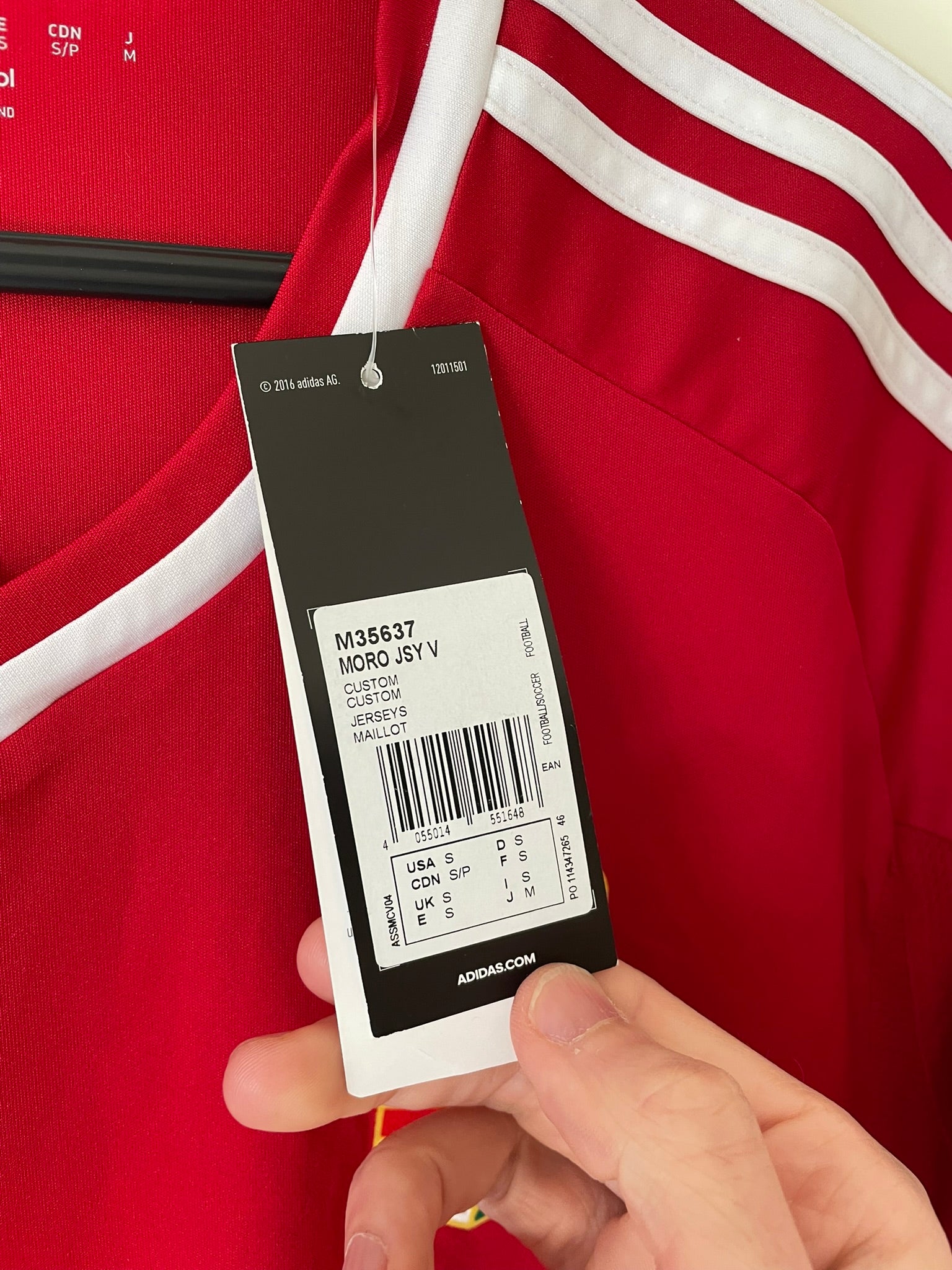 Hungary Adidas 2016-2018 Home BNWT (S)
