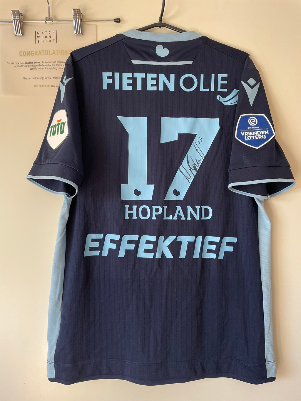 Hopland #17 SC Heerenveen Macron 24/25 Away Matchworn (L)