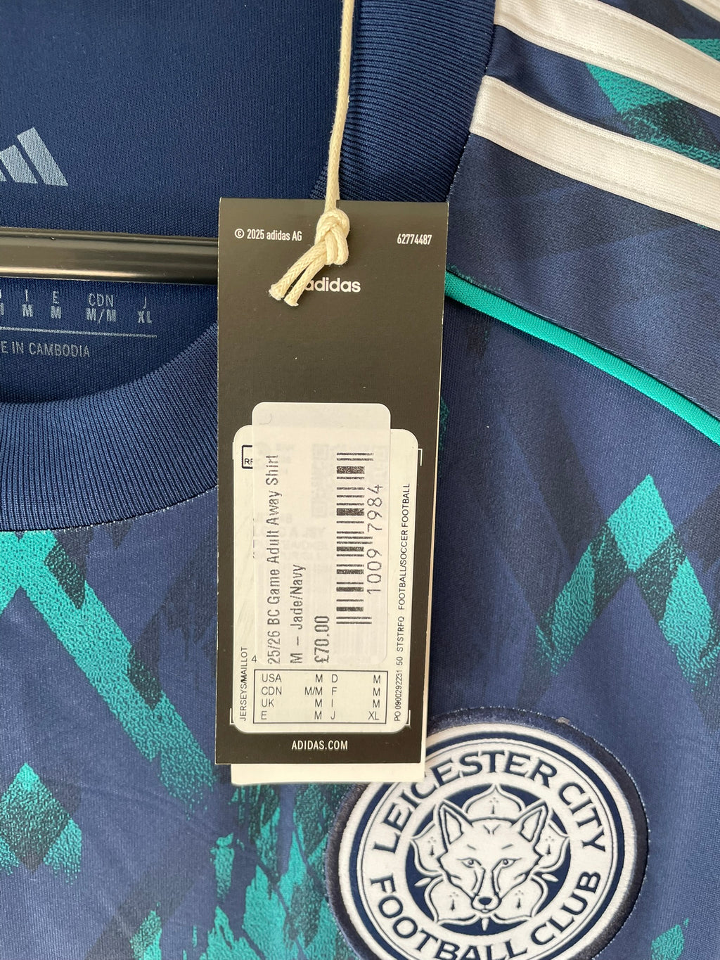 Leicester City Adidas 25/26 Away BNWT (M)