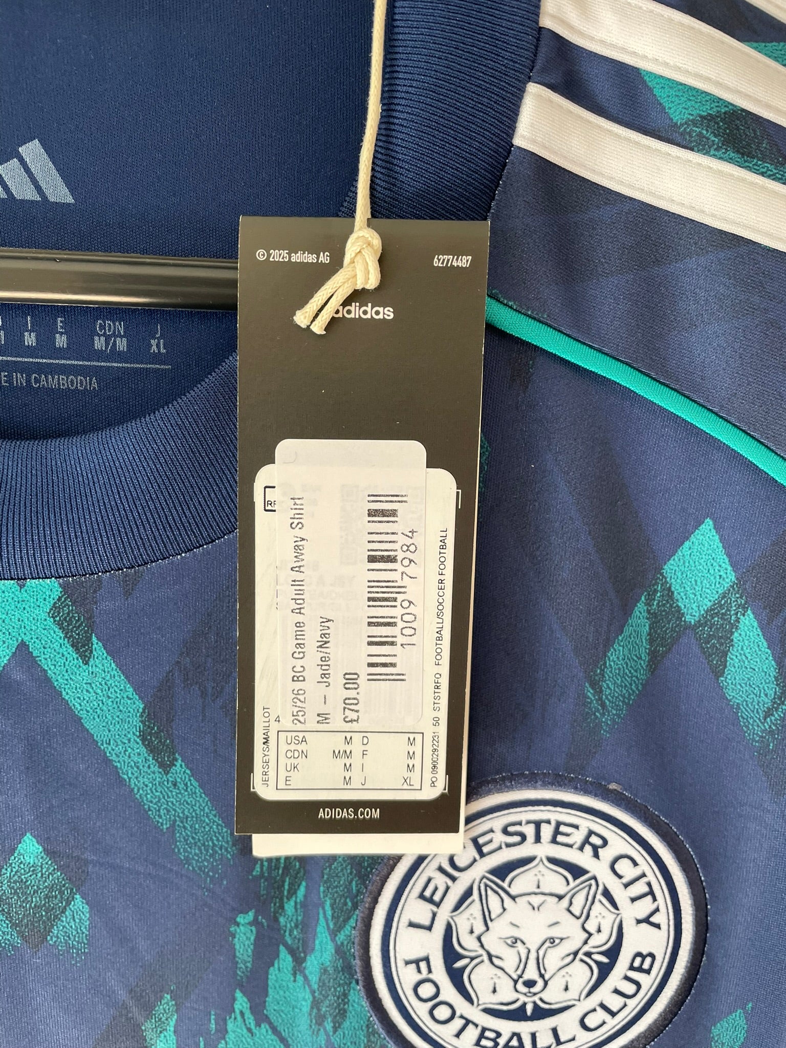 Leicester City Adidas 25/26 Away BNWT (M)