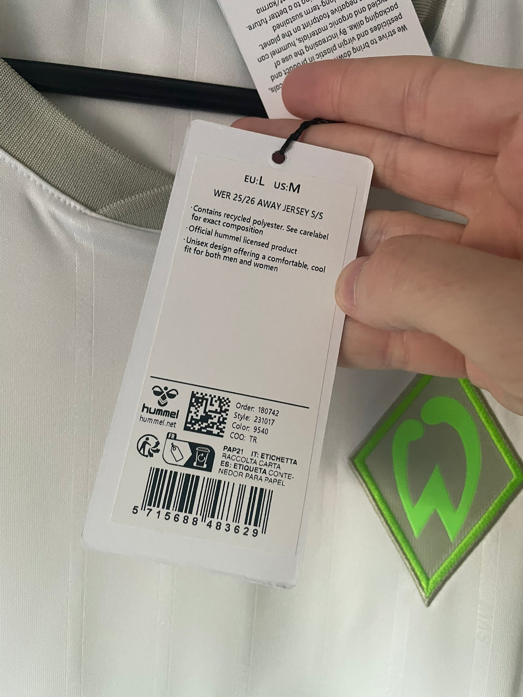 Werder Bremen Hummel 25/26 Away BNWT (L)