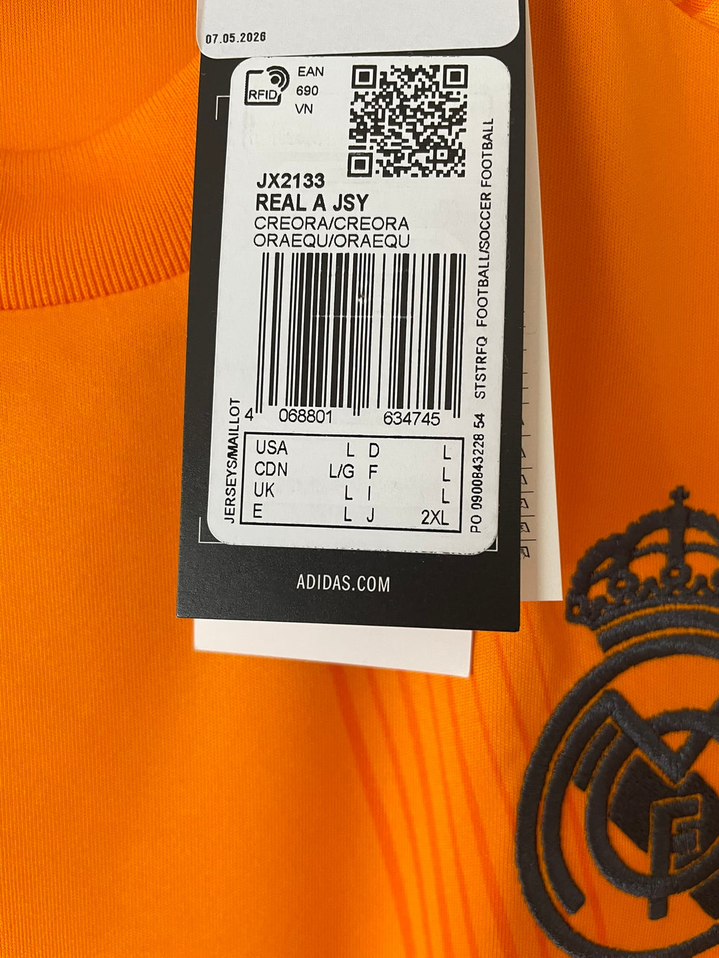 Real Madrid Adidas 24/25 Away BNWT (L)
