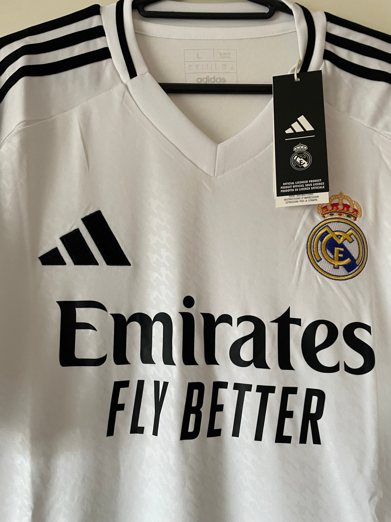 Real Madrid Adidas 24/25 Home BNWT (L)