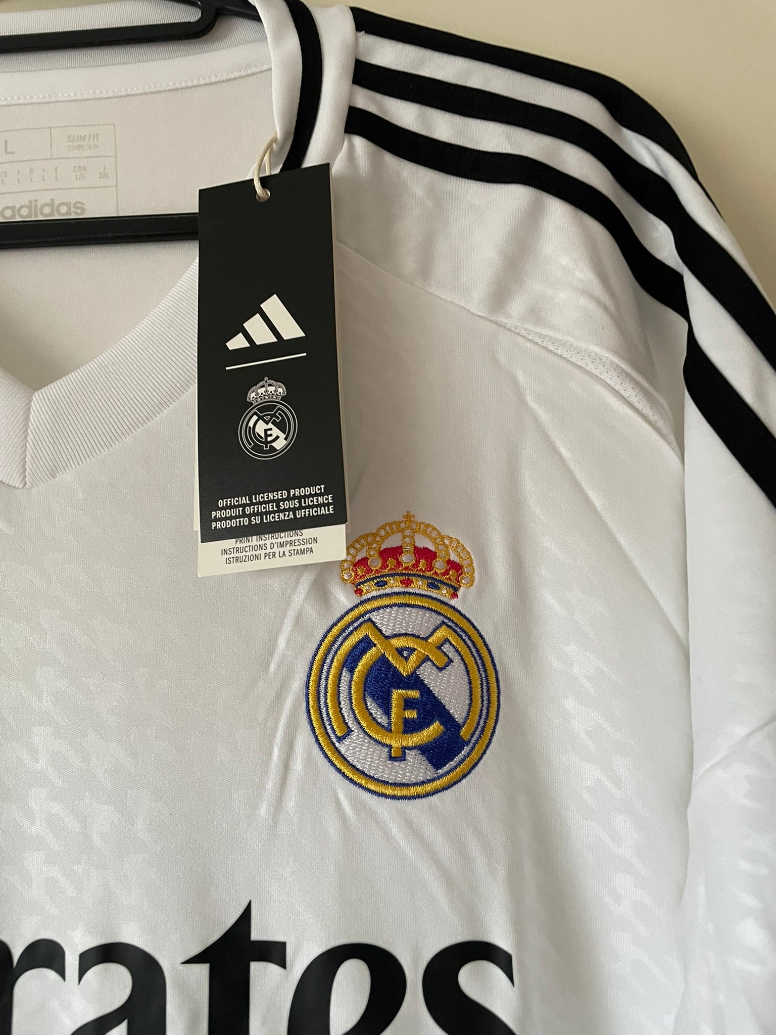 Real Madrid Adidas 24/25 Home BNWT (L)
