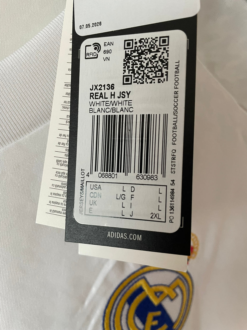 Real Madrid Adidas 24/25 Home BNWT (L)
