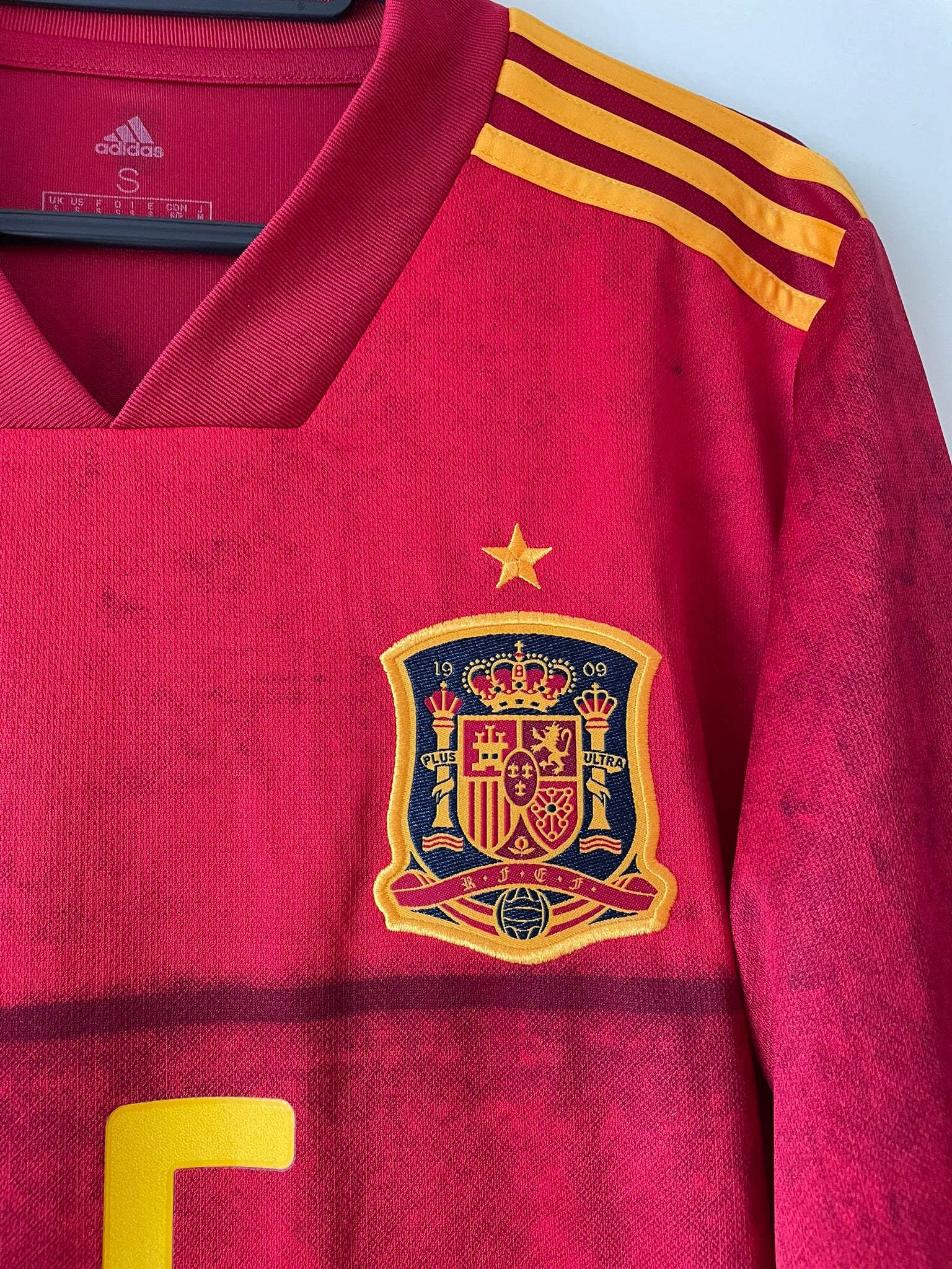 Sergio Ramos #15 Spain Adidas 2020-2022 Home Longsleeve (S)