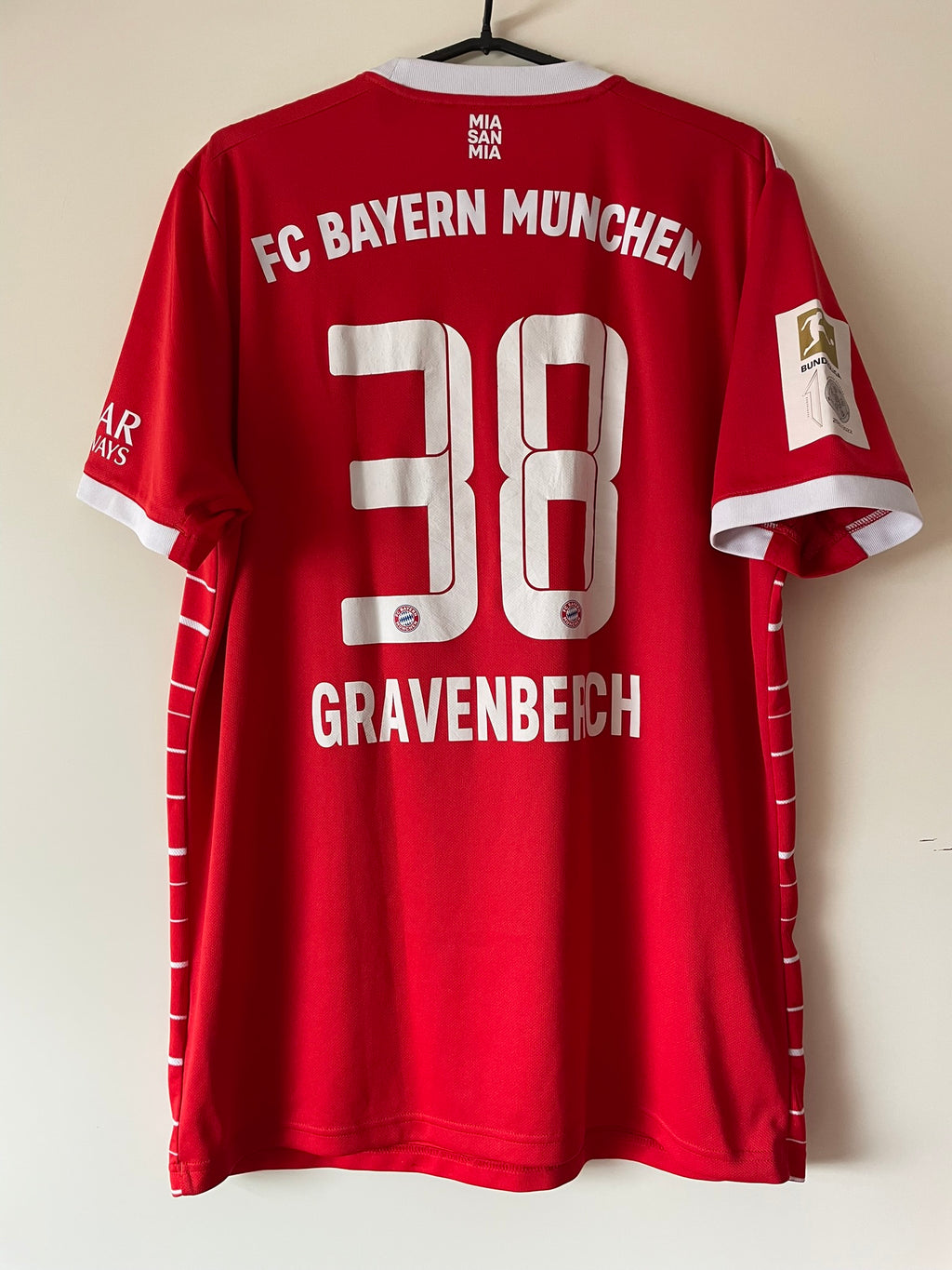 Gravenberch #38 FC Bayern Munchen Adidas 22/23 Home (L)