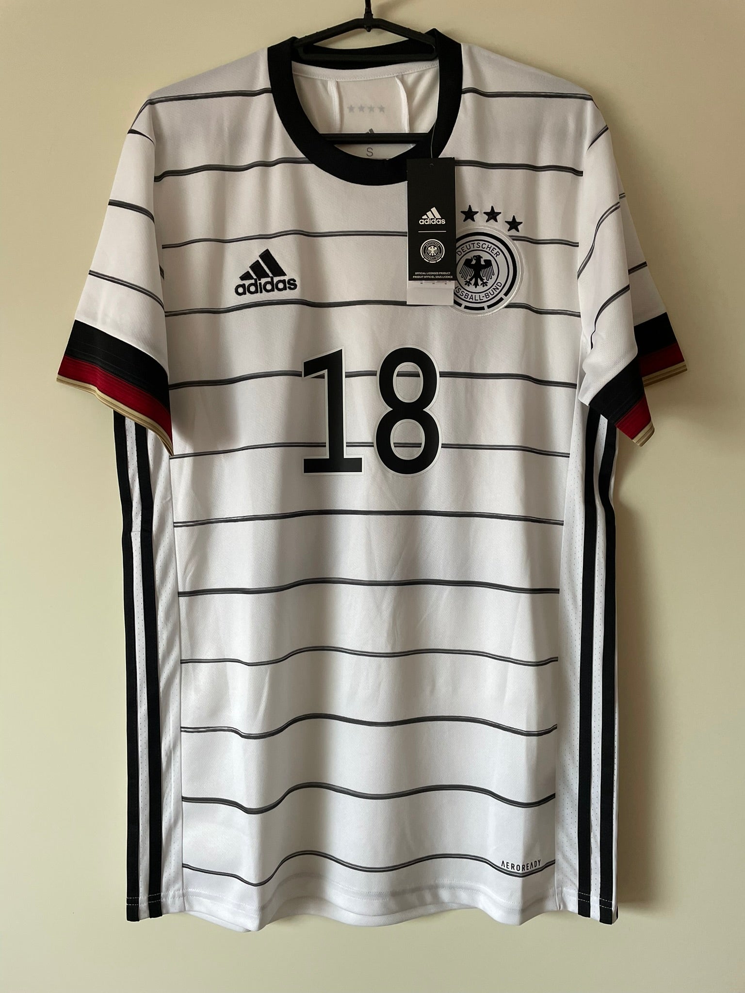 Goretzka #18 Germany Adidas 2020-2022 Home BNWT (S)