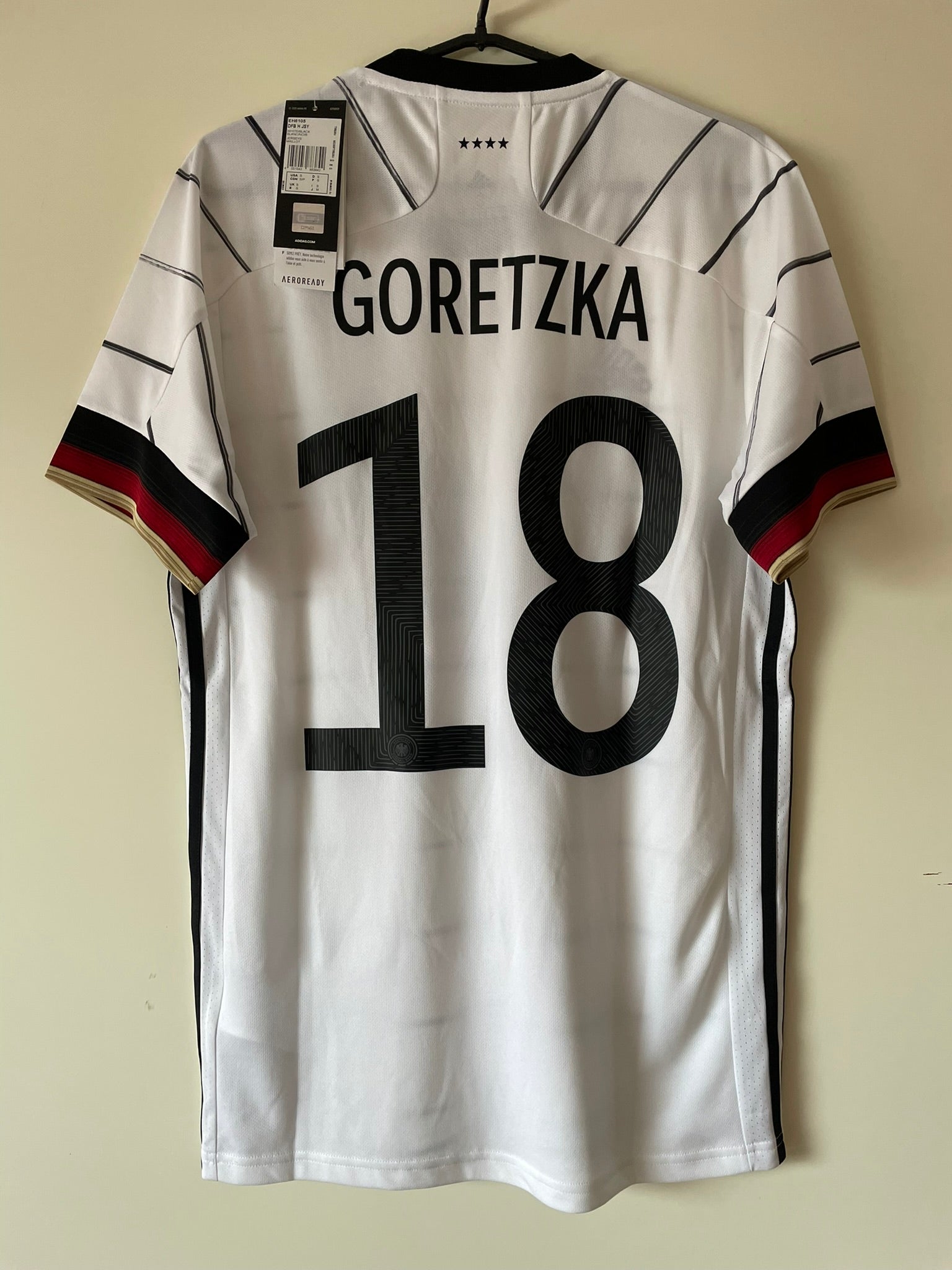 Goretzka #18 Germany Adidas 2020-2022 Home BNWT (S)